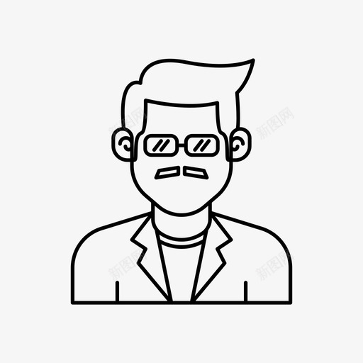 男人化身眼镜图标svg_新图网 https://ixintu.com 化身 化身男人 男人 眼镜 胡子