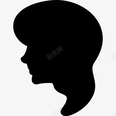 女人的头发人美图标图标