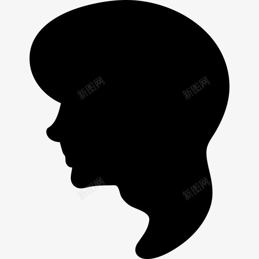 女人的头发人美图标svg_新图网 https://ixintu.com 人 女人的头发 美
