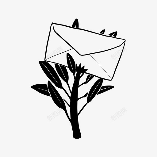 信封递送手绘素描图标svg_新图网 https://ixintu.com 信件 信封 兴旺发达 手绘素描 递送 邀请 邮件