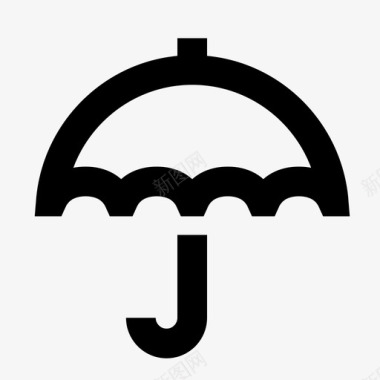 雨伞保险雨水图标图标