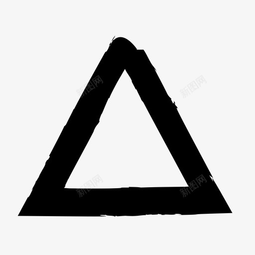 三角形艺术框架图标svg_新图网 https://ixintu.com 三角形 形状 框架 艺术