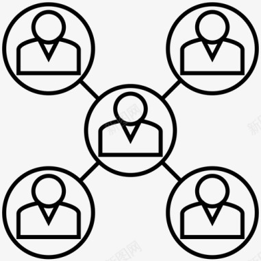 个人关系团体网络图标图标