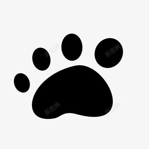 爪印动物脚印图标svg_新图网 https://ixintu.com 动物脚印 爪印