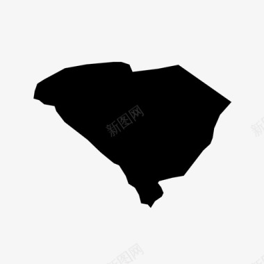 南卡罗来纳州美国地理图标图标