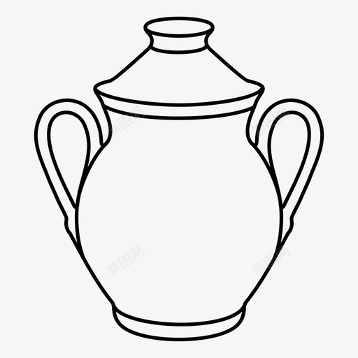 花瓶地板花瓶图标svg_新图网 https://ixintu.com 地板花瓶 花瓶