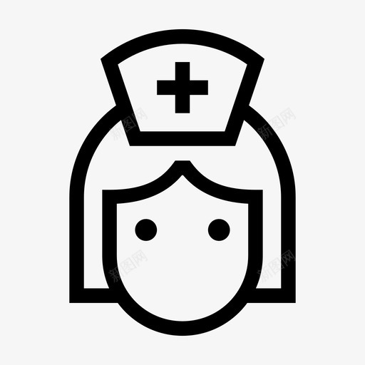 女护士助理护士图标svg_新图网 https://ixintu.com 专业 助理 医生 女护士 护士