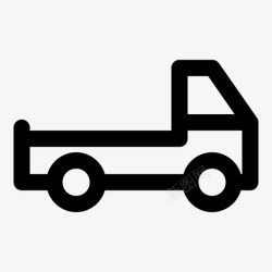 汽车运输物流汽车运输货物交货图标高清图片