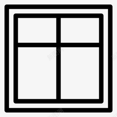 窗户框架家具图标图标