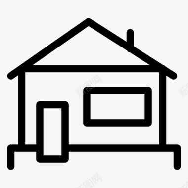 房产房屋房产实线图标图标