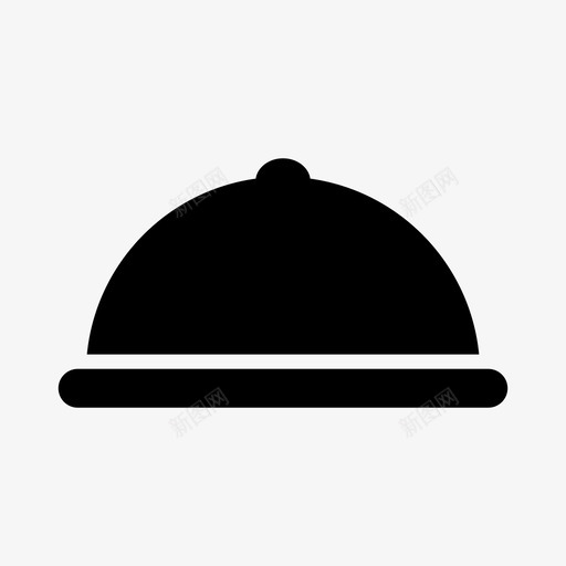 托盘餐具晚餐图标svg_新图网 https://ixintu.com 托盘 晚餐 服务 热的 食物 餐具