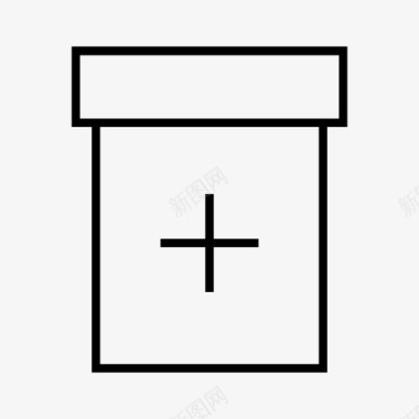 药瓶药盒药丸盒图标图标