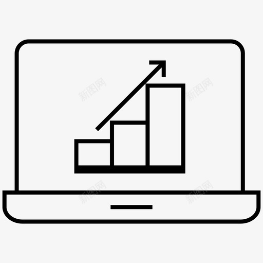 市场分析图表增加图标svg_新图网 https://ixintu.com 图表 增加 市场分析 笔记本电脑 财务