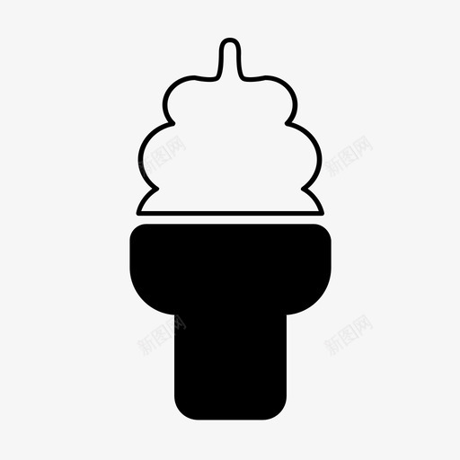 冰淇淋筒冰淇淋勺子图标svg_新图网 https://ixintu.com 冰淇淋 冰淇淋筒 勺子 新年 星期天 糖果 美味