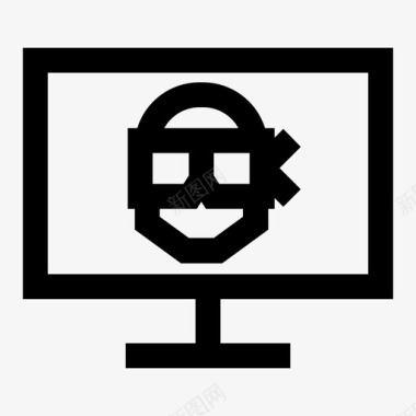 黑客电脑网络图标图标