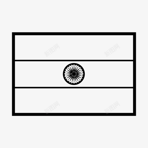 印度国旗三色旗国旗图标svg_新图网 https://ixintu.com 三色旗 印度国旗 国旗