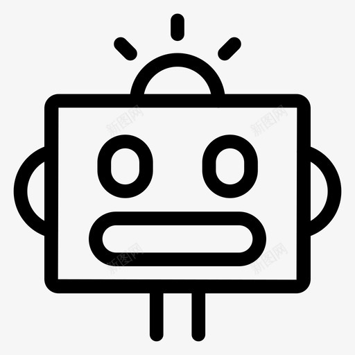 机器人汽车头部图标svg_新图网 https://ixintu.com 头部 机器 机器人 机器人线图标 汽车 科学
