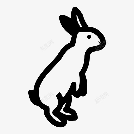兔子动物森林图标svg_新图网 https://ixintu.com 兔子 动物 森林 白兔