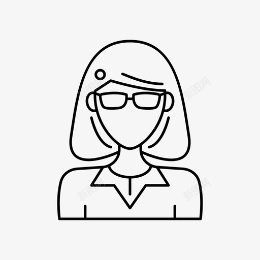 戴眼镜的女人化身老师图标svg_新图网 https://ixintu.com 化身 化身女人 戴眼镜的女人 用户 老师