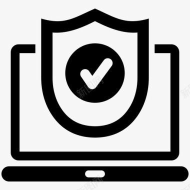 系统保护防病毒笔记本电脑图标图标