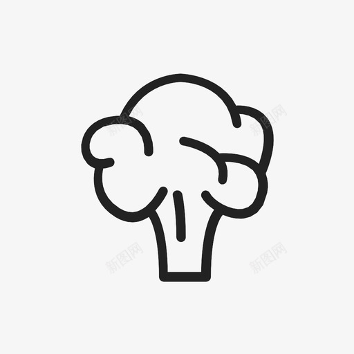 花椰菜食物树图标svg_新图网 https://ixintu.com 树 花椰菜 蔬菜 食物