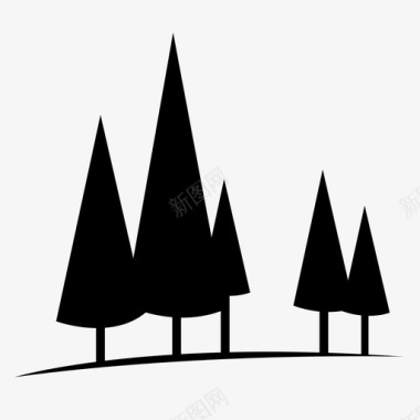 风景森林自然图标图标