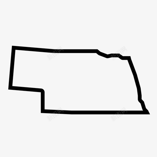 内布拉斯加州美国地理图标svg_新图网 https://ixintu.com 内布拉斯加州 地图 地理 州 美利坚合众国2 美国