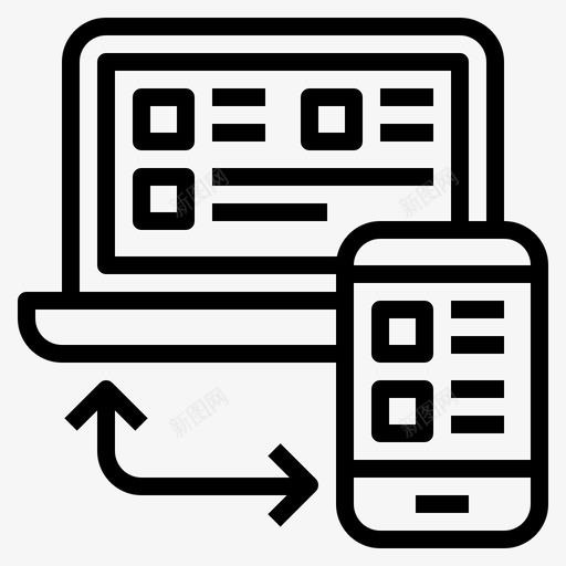 桌面移动网商务图标svg_新图网 https://ixintu.com 商务 桌面移动网 编码编程 网站 设计
