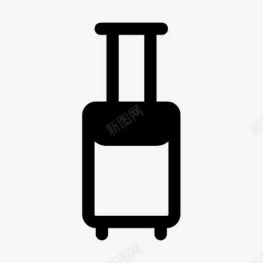 行李背包客手提箱图标图标