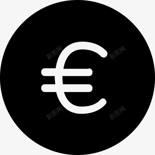 欧元金融符号图标svg_新图网 https://ixintu.com 欧元 金融符号