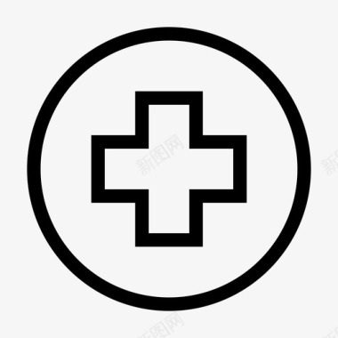 救护车符号诊所急救图标图标