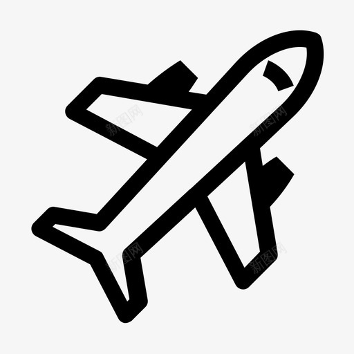 飞机背包客旅游图标svg_新图网 https://ixintu.com 度假 旅游 旅行 背包客 飞机