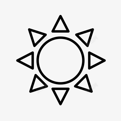 太阳光光线图标svg_新图网 https://ixintu.com 光 光线 圆圈 太阳 阳光