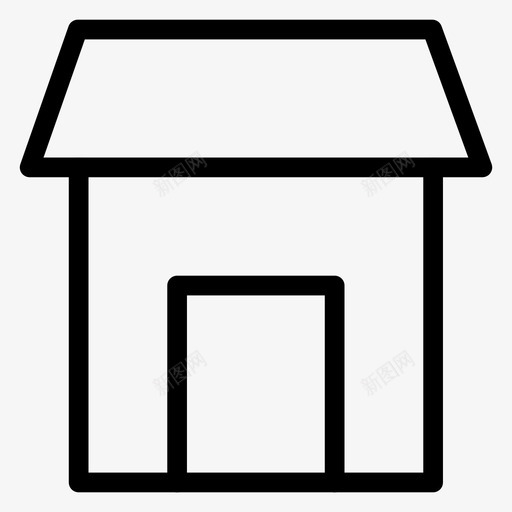 生活家房子图标svg_新图网 https://ixintu.com 家 房地产 房地产实线图标 房子 房间 生活