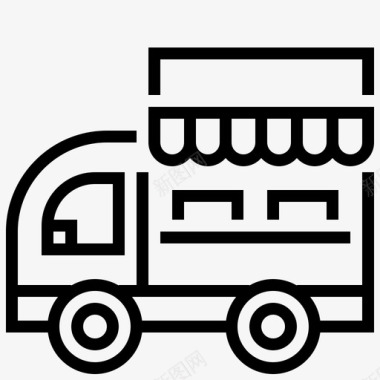 汽车食品车货车图标图标