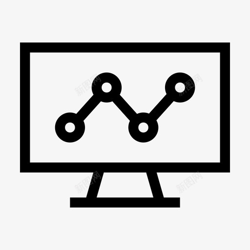 折线图计算机数据图标svg_新图网 https://ixintu.com 基本 折线 折线图 报表 数据 点 计算机