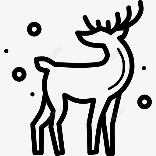 纯鹿圣诞节森林图标svg_新图网 https://ixintu.com 冬季 冬季涂鸦 圣诞节 森林 纯鹿 野生 鲁道夫