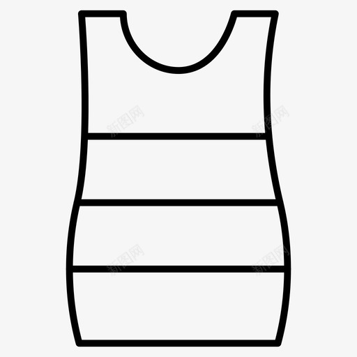 女性布料连衣裙图标svg_新图网 https://ixintu.com 女性 布料 服装细线图标 着装 穿着 连衣裙