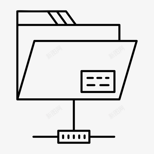 文件夹档案文件图标svg_新图网 https://ixintu.com 共享 技术 文件 文件夹 档案 网络和搜索引擎优化线图标