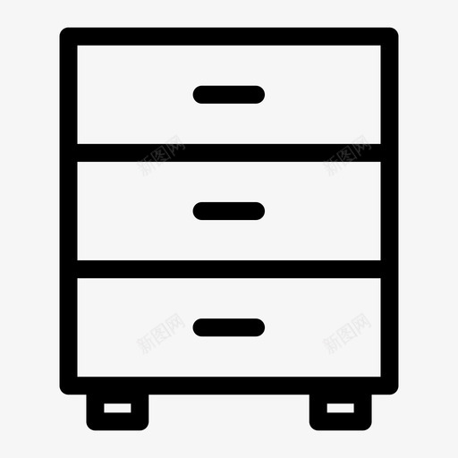 橱柜壁橱容器图标svg_新图网 https://ixintu.com 储物柜 壁橱 容器 梳妆台 橱柜 衣柜