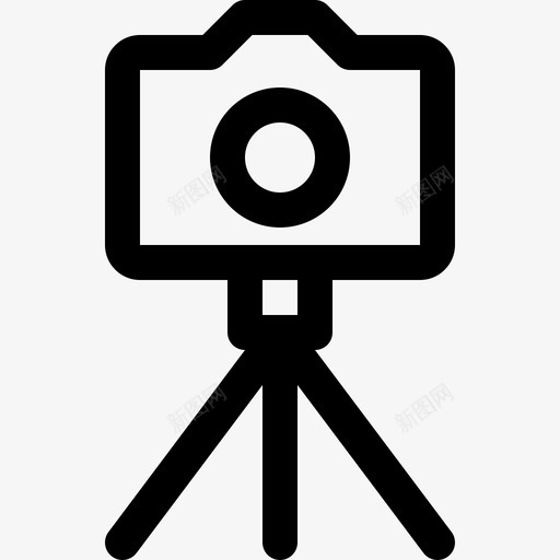 便携式相机支架配件稳定性图标svg_新图网 https://ixintu.com 三脚架 便携式相机支架 照片线图标 稳定性 配件