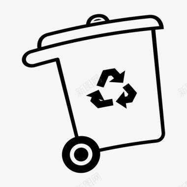 垃圾桶回收站清除图标图标