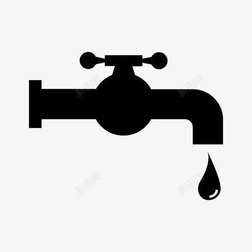 水龙头浴室喷泉图标svg_新图网 https://ixintu.com 厨房 喷泉 水 水龙头 浴室 通用图标
