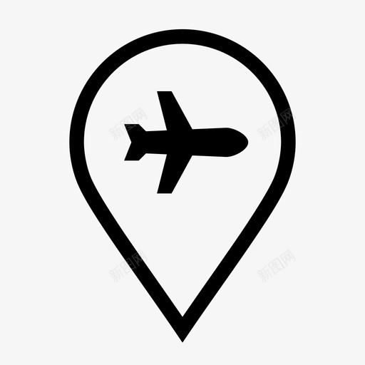 机场位置目的地行程图标svg_新图网 https://ixintu.com 其他 机场位置 目的地 行程