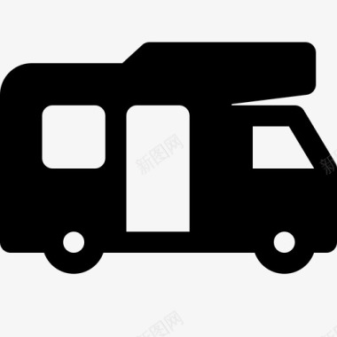 露营车大篷车旅行图标图标