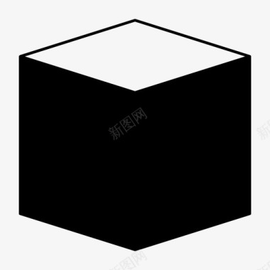 开箱箱子立方体图标图标