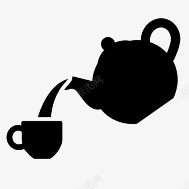 茶饮料倒茶图标图标