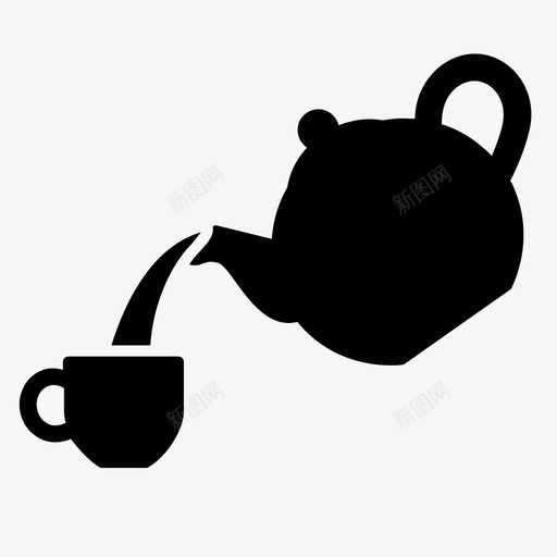 茶饮料倒茶图标svg_新图网 https://ixintu.com 倒茶 厨房 茶 茶logo 茶壶 茶道 饮料