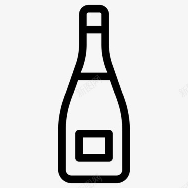 瓶子酒精香槟图标图标