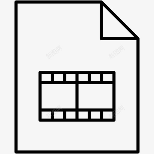 视频文件胶片电影图标svg_新图网 https://ixintu.com 文件类型 电影 胶片 视频文件 视频文档